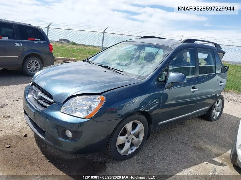 2009 KIA RONDO VIN KNAFG528597229944 — фото 14