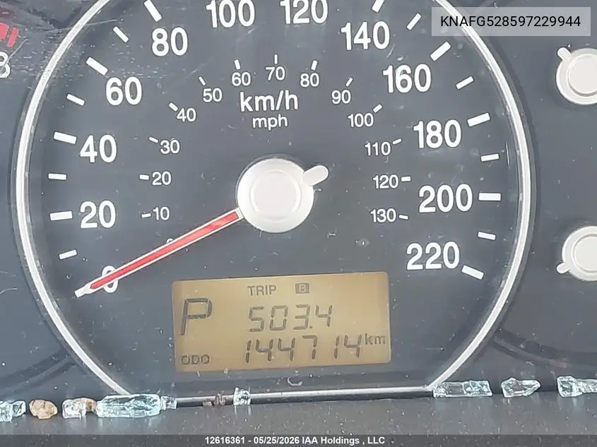 2009 KIA RONDO VIN KNAFG528597229944 — фото 15