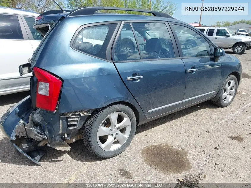 2009 KIA RONDO VIN KNAFG528597229944 — фото 4