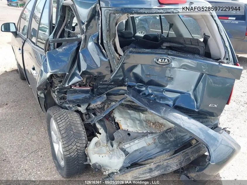 2009 KIA RONDO VIN KNAFG528597229944 — фото 6