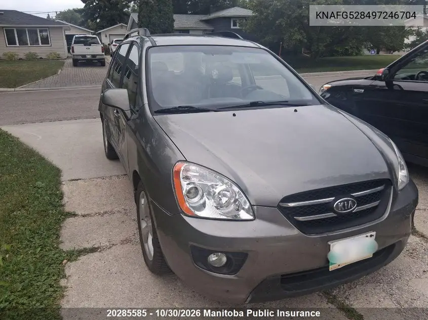 KIA RONDO 2009, VIN KNAFG528497246704