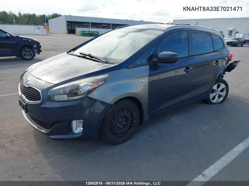 2014 KIA RONDO VIN KNAHT8A33E7021471 — фото 2