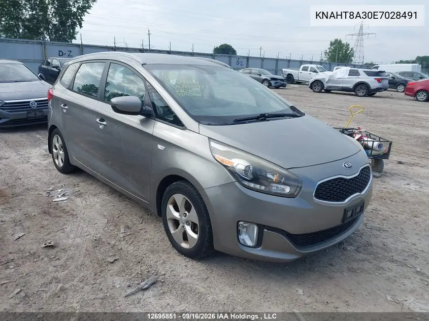 KIA RONDO 2014, VIN KNAHT8A30E7028491