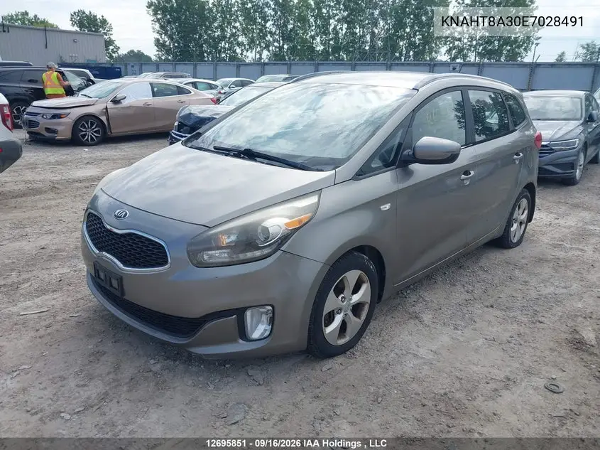 2014 KIA RONDO VIN KNAHT8A30E7028491 — фото 2