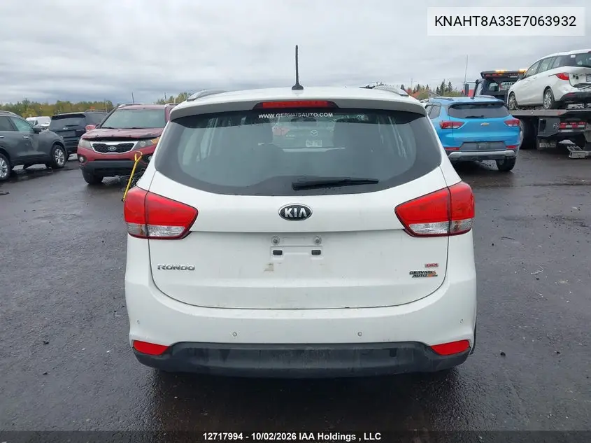 2014 KIA RONDO VIN KNAHT8A33E7063932 — фото 16