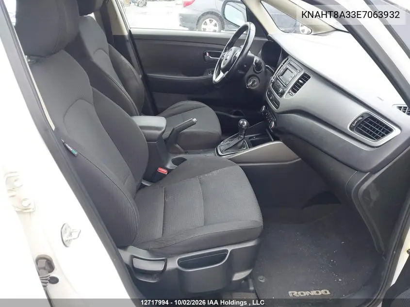 2014 KIA RONDO VIN KNAHT8A33E7063932 — фото 5