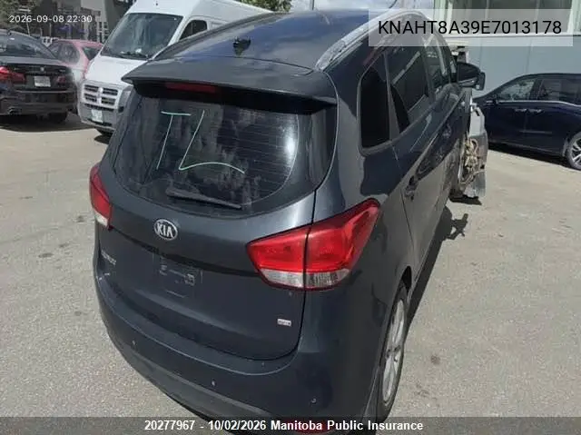 2014 KIA RONDO VIN KNAHT8A39E7013178 — фото 3