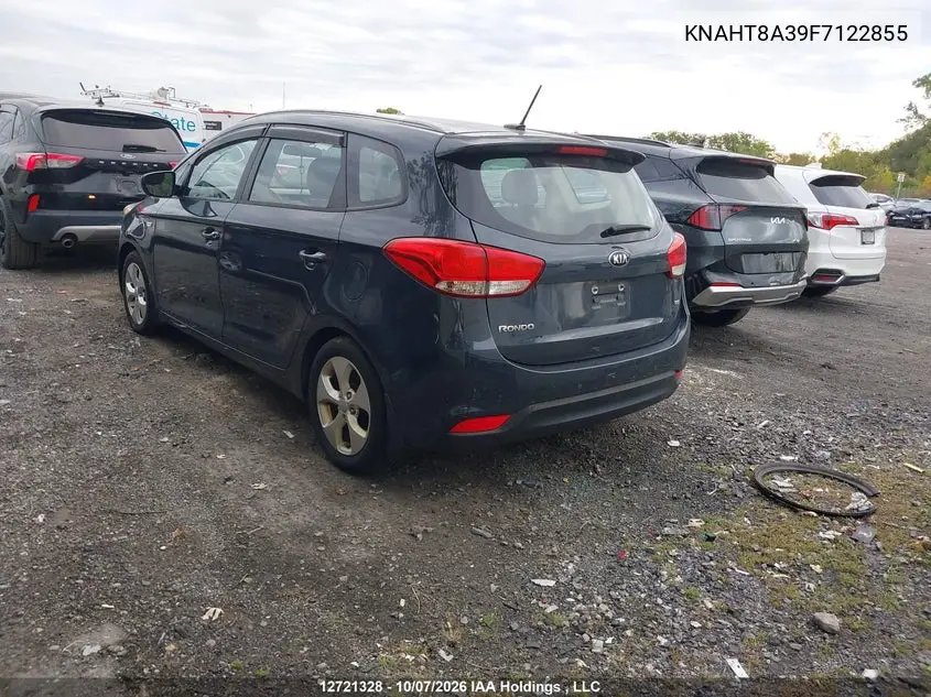 2015 KIA RONDO VIN KNAHT8A39F7122855 — фото 3