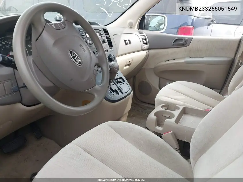 2006 KIA SEDONA VIN KNDMB233266051549 — фото 5