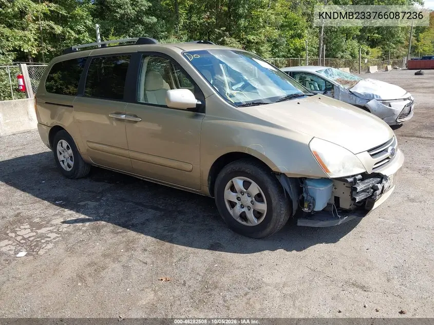KIA SEDONA 2006, VIN KNDMB233766087236