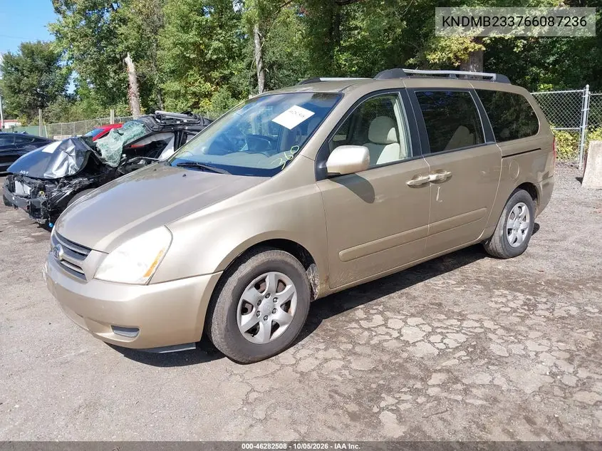 2006 KIA SEDONA VIN KNDMB233766087236 — фото 2