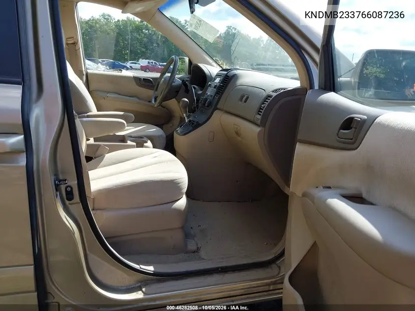 2006 KIA SEDONA VIN KNDMB233766087236 — фото 5
