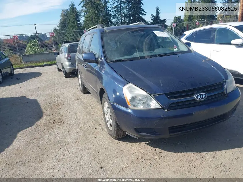 KIA SEDONA 2006, VIN KNDMB233066082525