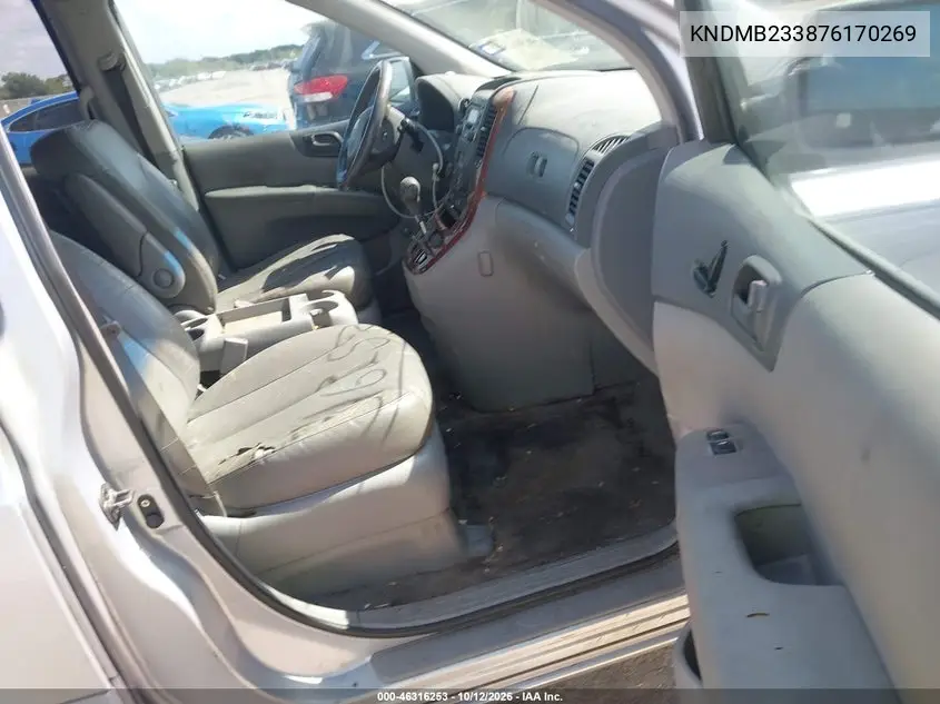 2007 KIA SEDONA VIN KNDMB233876170269 — фото 5