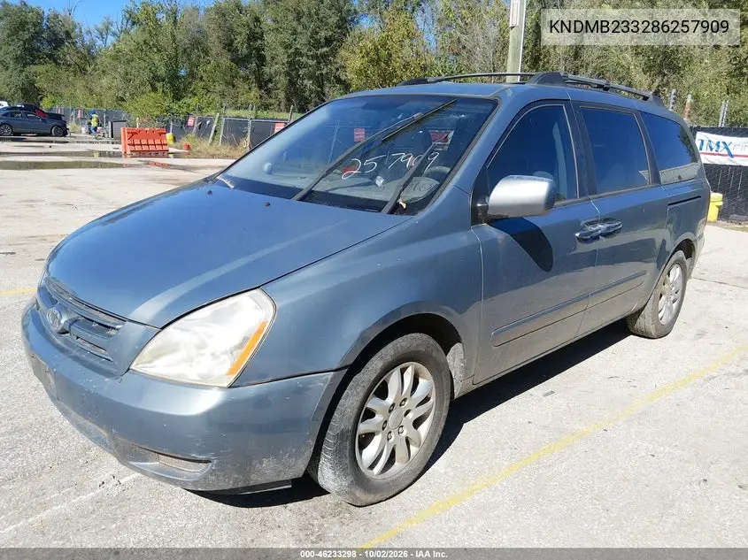 2008 KIA SEDONA VIN KNDMB233286257909 — фото 2