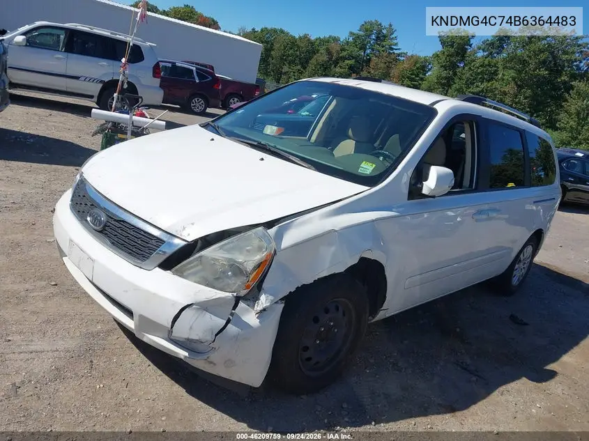 2011 KIA SEDONA VIN KNDMG4C74B6364483 — фото 2