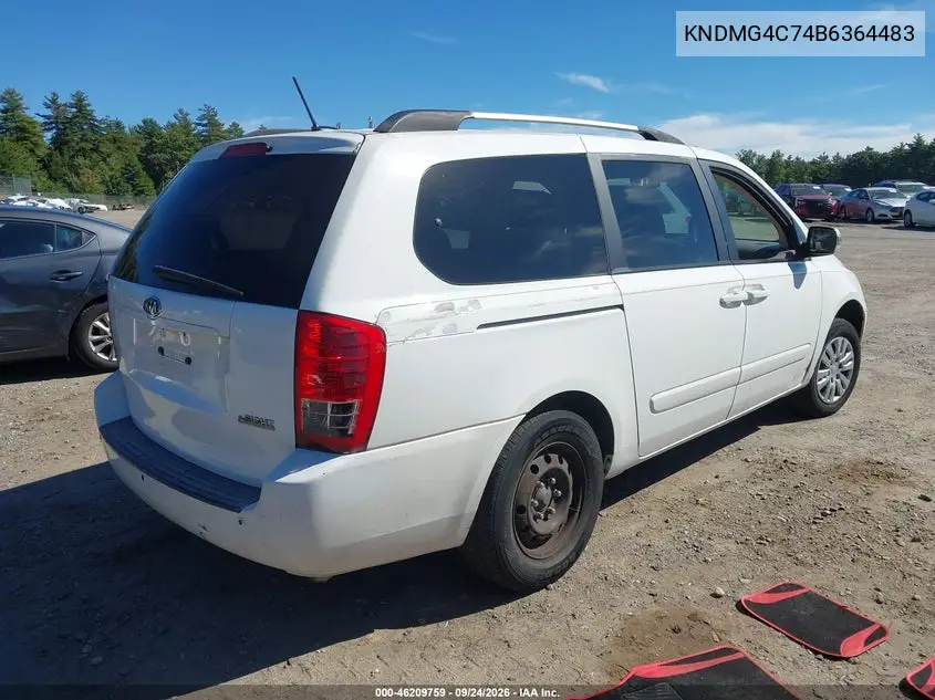 2011 KIA SEDONA VIN KNDMG4C74B6364483 — фото 4