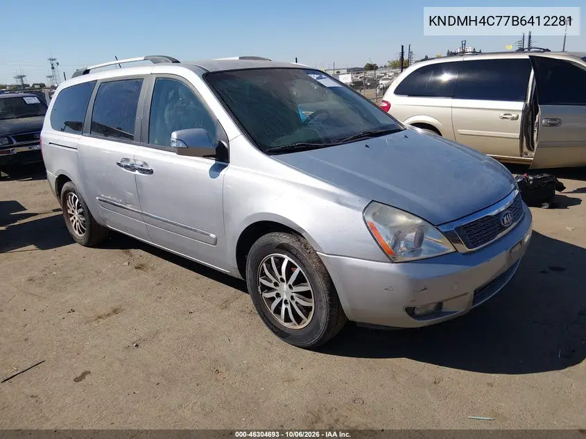 KIA SEDONA 2011, VIN KNDMH4C77B6412281