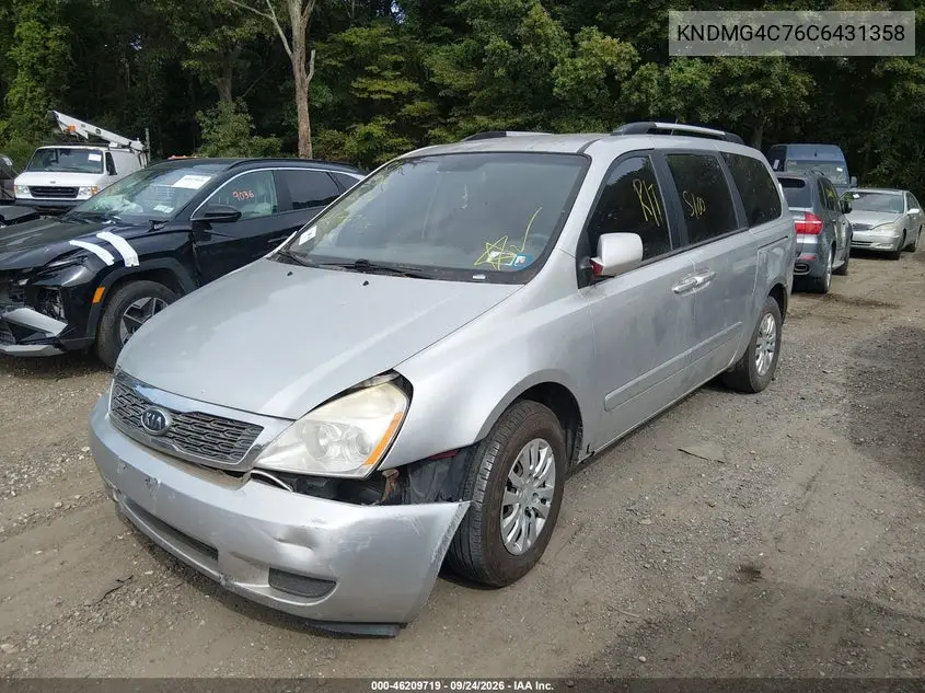 2012 KIA SEDONA VIN KNDMG4C76C6431358 — фото 2