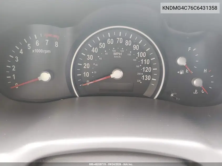 2012 KIA SEDONA VIN KNDMG4C76C6431358 — фото 7