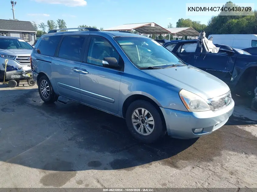 KIA SEDONA 2012, VIN KNDMH4C74C6438709