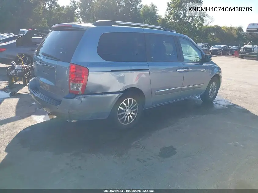 2012 KIA SEDONA VIN KNDMH4C74C6438709 — фото 4