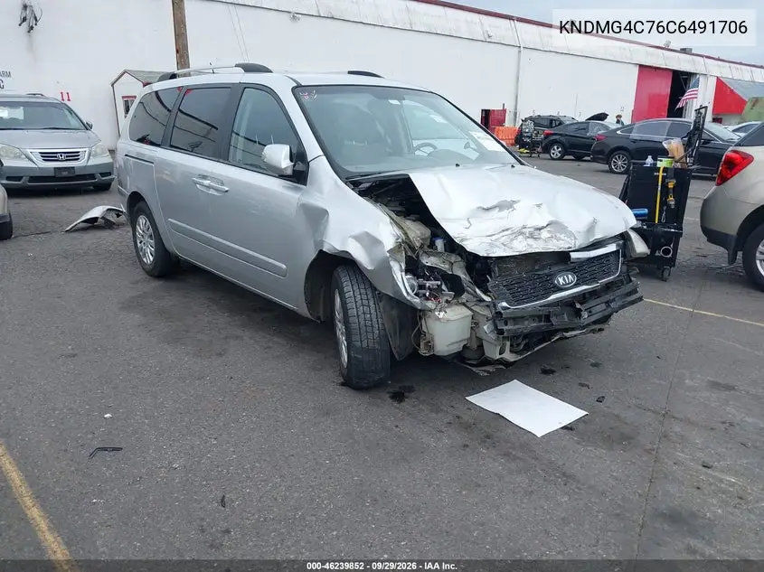 KIA SEDONA 2012, VIN KNDMG4C76C6491706