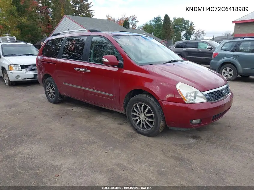 KIA SEDONA 2012, VIN KNDMH4C72C6418989