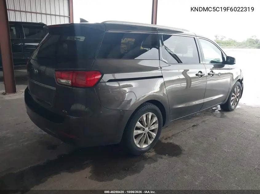 2015 KIA SEDONA VIN KNDMC5C19F6022319 — фото 4