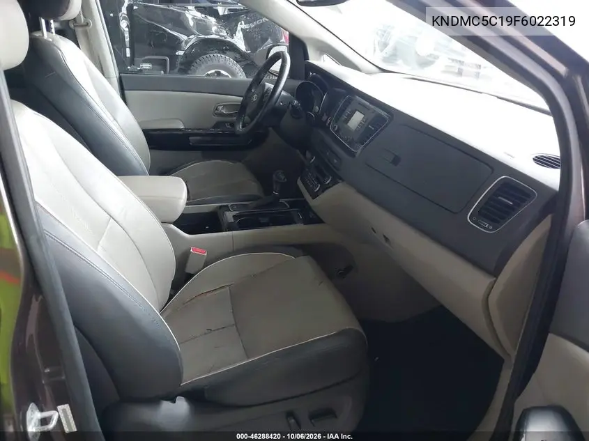 2015 KIA SEDONA VIN KNDMC5C19F6022319 — фото 5