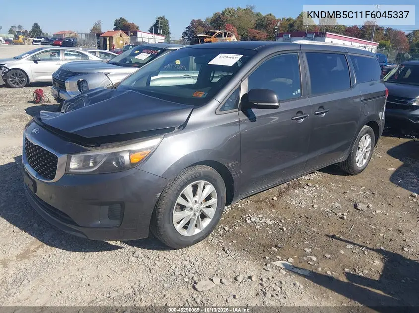 2015 KIA SEDONA VIN KNDMB5C11F6045337 — фото 2