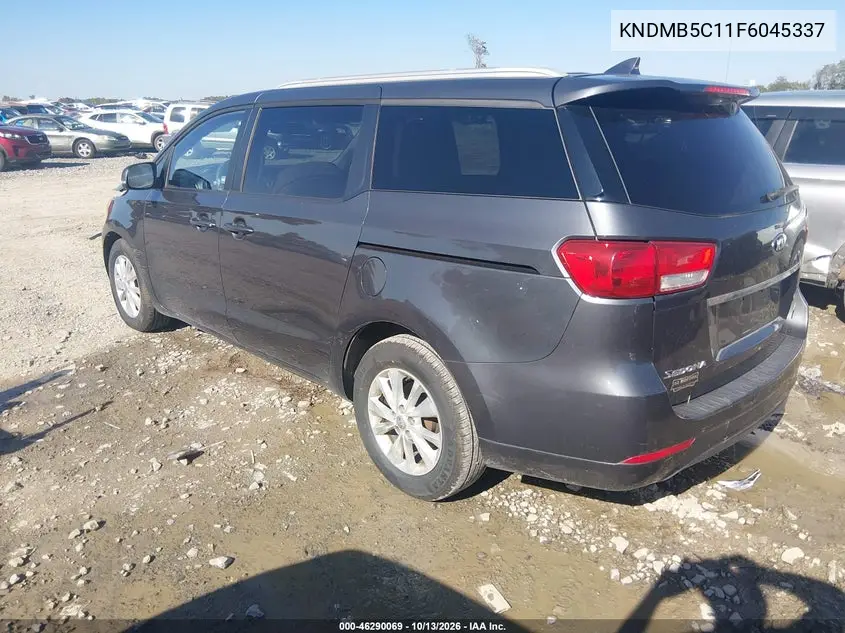 2015 KIA SEDONA VIN KNDMB5C11F6045337 — фото 3