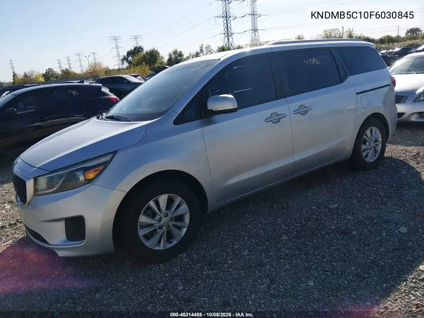 2015 KIA SEDONA VIN KNDMB5C10F6030845 — фото 2