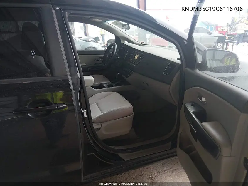 2016 KIA SEDONA VIN KNDMB5C19G6116706 — фото 5