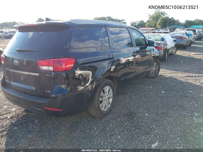 2016 KIA SEDONA VIN KNDMB5C10G6213521 — фото 4