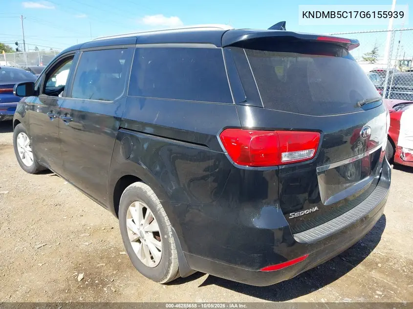 2016 KIA SEDONA VIN KNDMB5C17G6155939 — фото 3
