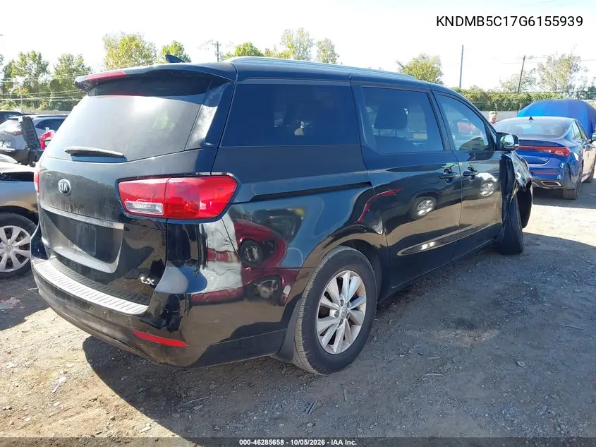 2016 KIA SEDONA VIN KNDMB5C17G6155939 — фото 4