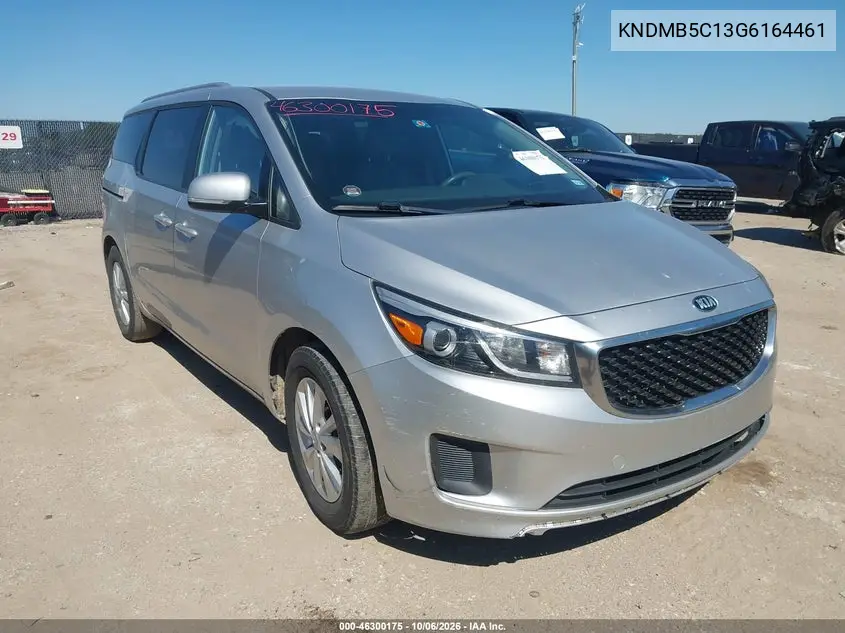 KIA SEDONA 2016, VIN KNDMB5C13G6164461