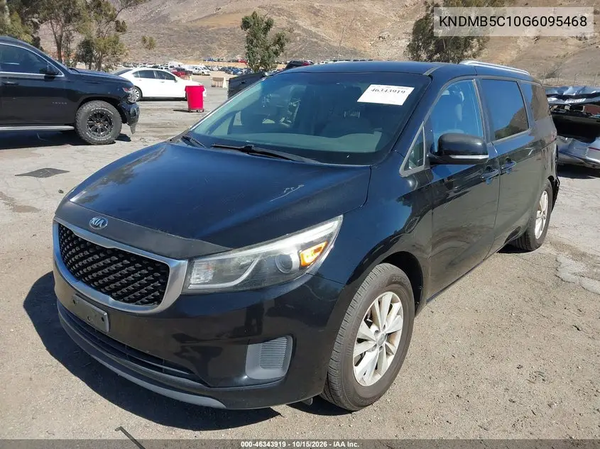 2016 KIA SEDONA VIN KNDMB5C10G6095468 — фото 2