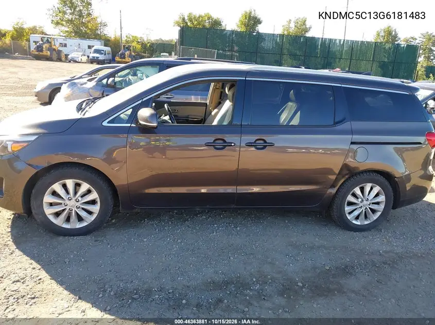 2016 KIA SEDONA VIN KNDMC5C13G6181483 — фото 14