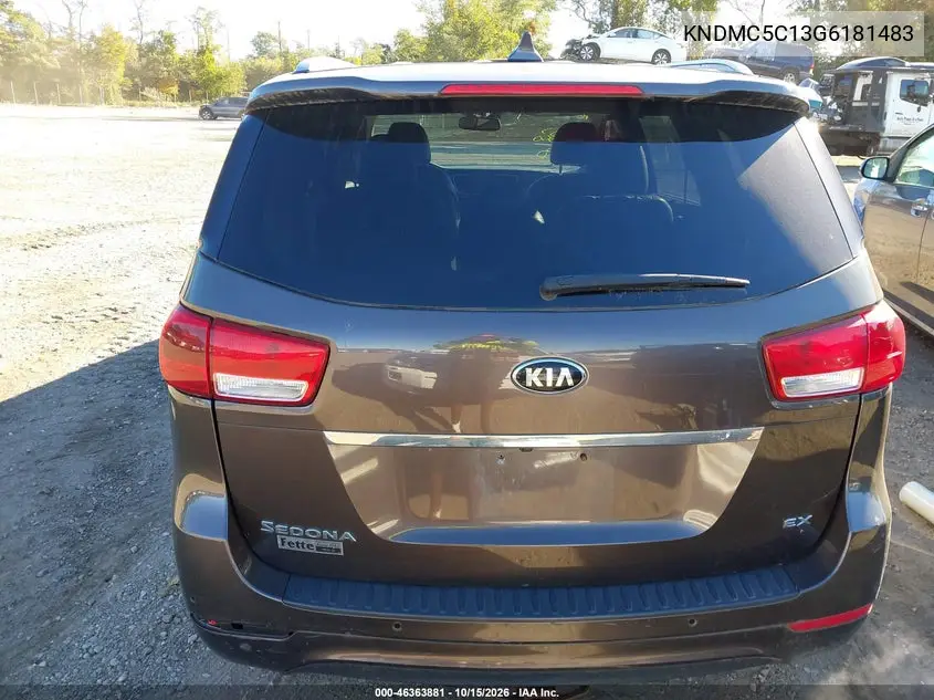 2016 KIA SEDONA VIN KNDMC5C13G6181483 — фото 16