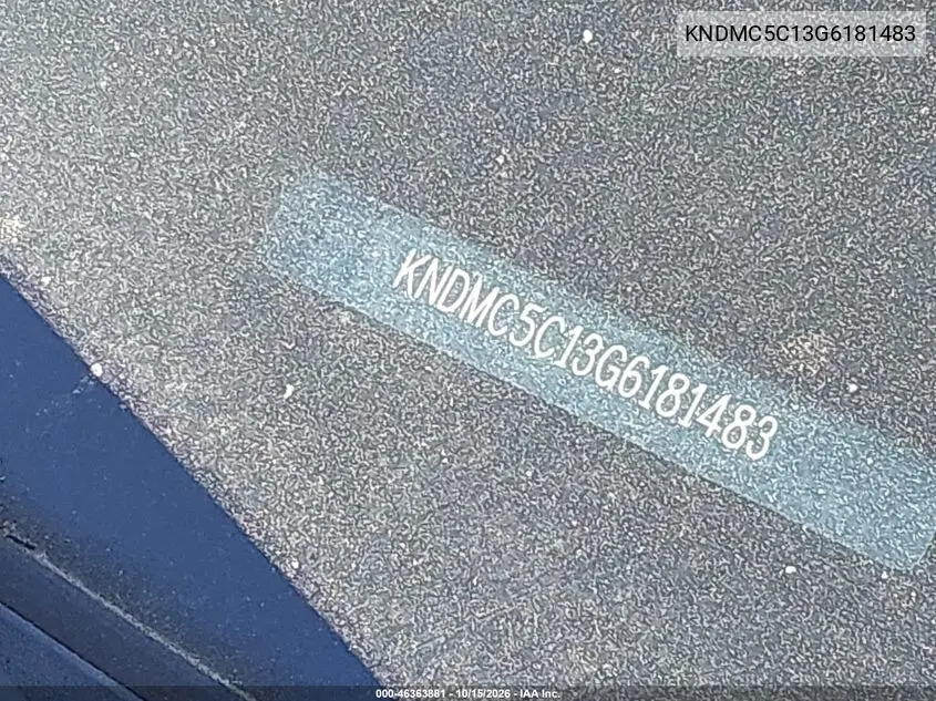 2016 KIA SEDONA VIN KNDMC5C13G6181483 — фото 17