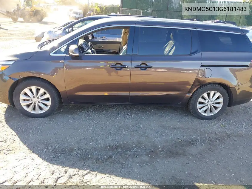2016 KIA SEDONA VIN KNDMC5C13G6181483 — фото 6