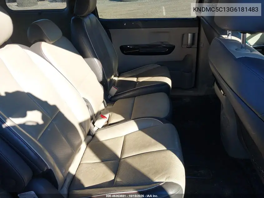 2016 KIA SEDONA VIN KNDMC5C13G6181483 — фото 8