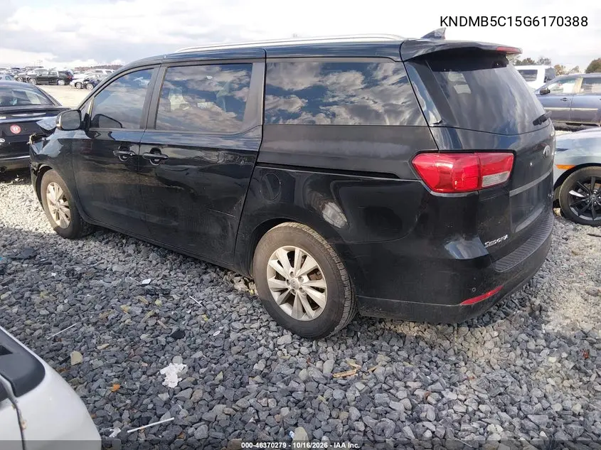 2016 KIA SEDONA VIN KNDMB5C15G6170388 — фото 3