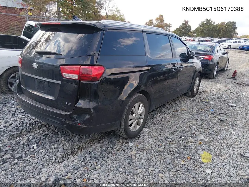 2016 KIA SEDONA VIN KNDMB5C15G6170388 — фото 4
