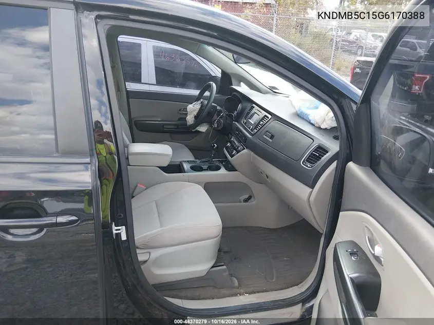 2016 KIA SEDONA VIN KNDMB5C15G6170388 — фото 5