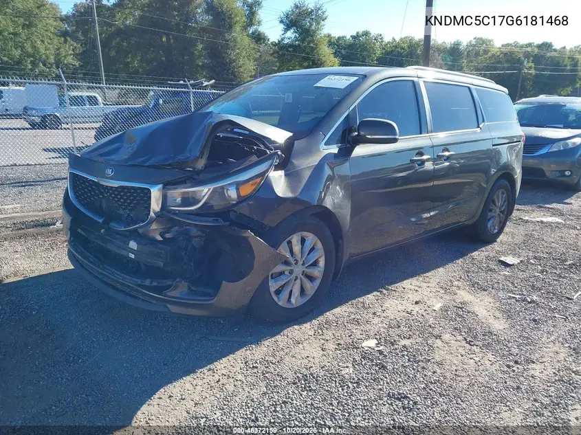 2016 KIA SEDONA VIN KNDMC5C17G6181468 — фото 2