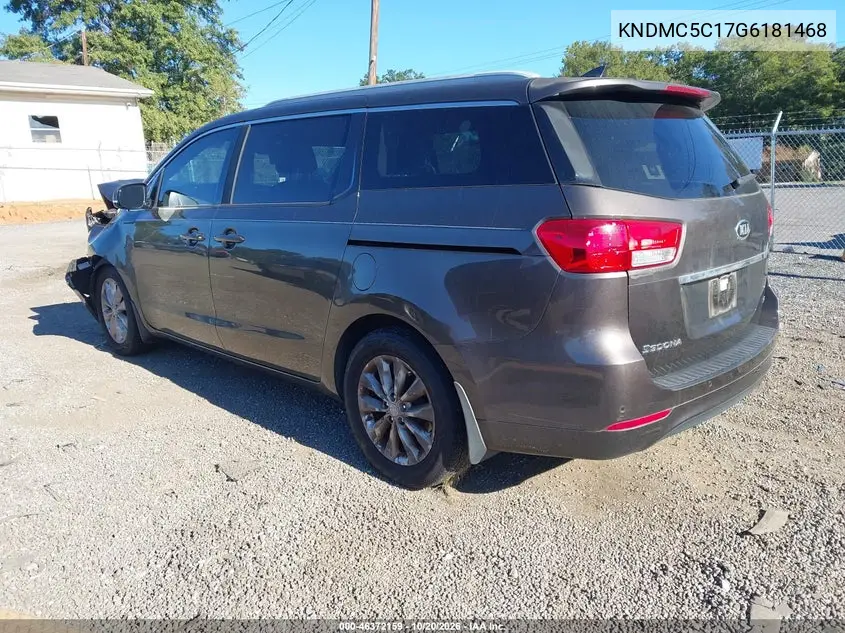 2016 KIA SEDONA VIN KNDMC5C17G6181468 — фото 3