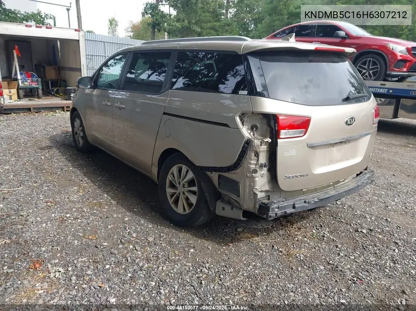 2017 KIA SEDONA VIN KNDMB5C16H6307212 — фото 3